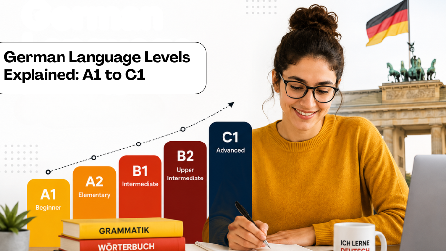 German language levels A1 to C1 explained for beginners